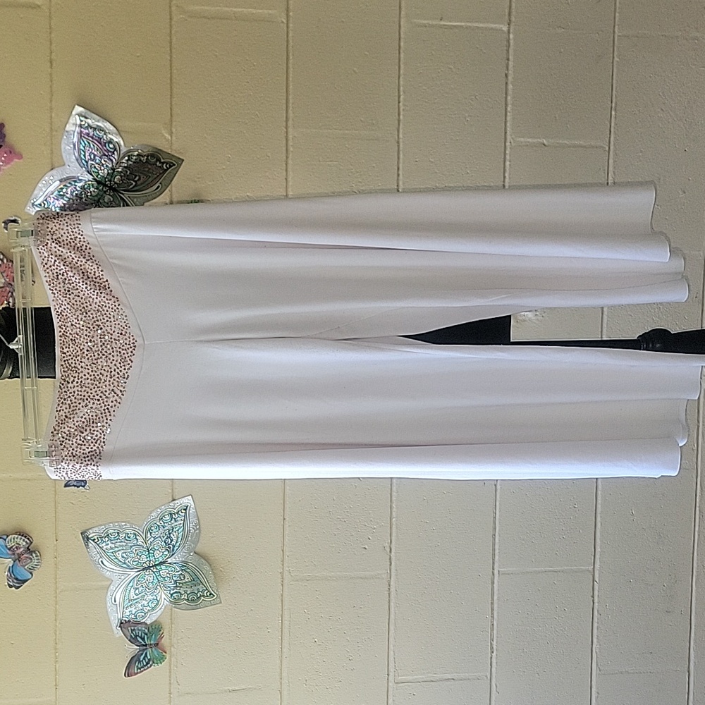 WHITE BEADED WAIST CULOTTE